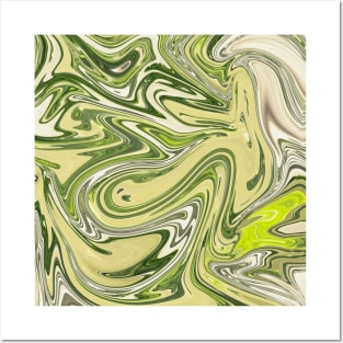 Shiny Green liquid marble by Minimal DM Posters and Art